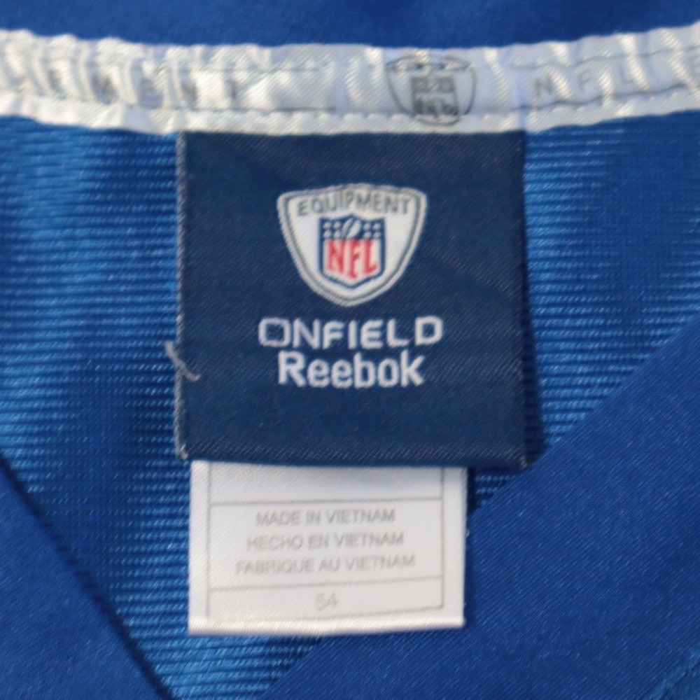 Reebok Peyton Manning Indianapolis Colts NFL Jersey Blue 18 Captain Patch Sz 54 - Picture 7 of 9